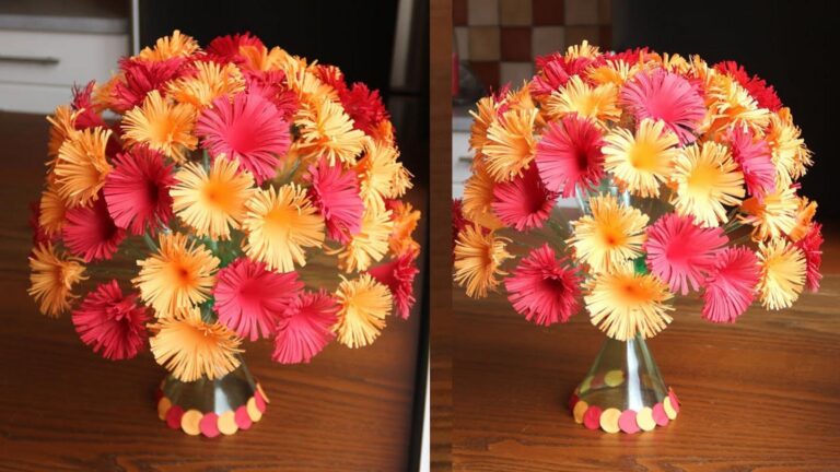 Une idée toute simple pour transformer vos bouteilles en un vase époustouflant…