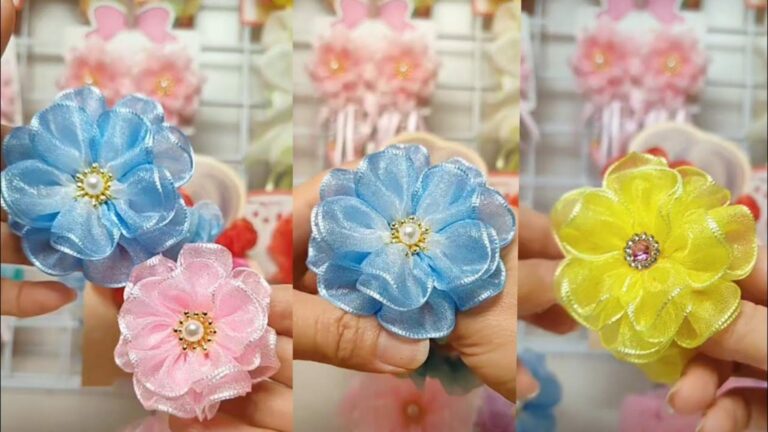 Une idée toute simple pour réaliser de magnifiques fleurs en tissu… vous allez adorer !
