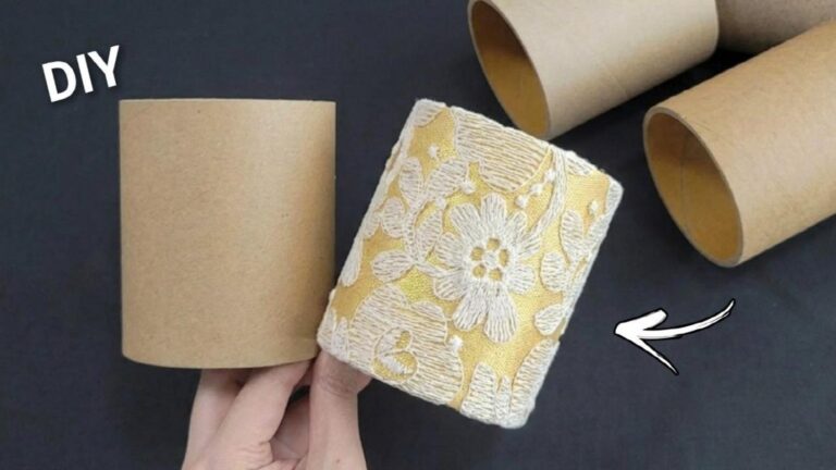 Une idée toute simple pour transformer vos rouleaux en carton en décor chic…