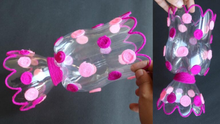 Cette astuce simple transforme une bouteille en un vase éblouissant… Découvrez comment !