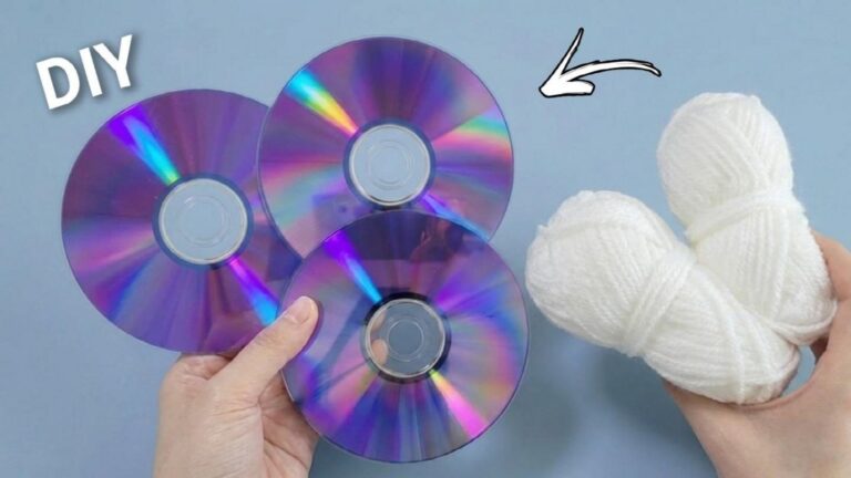 Cette vieille astuce transforme un CD usagé en un panier déco chic…