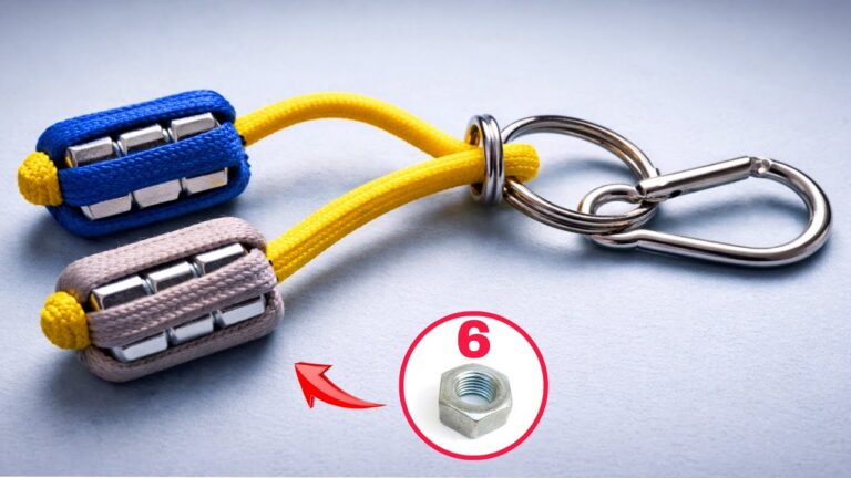 5 étapes pour créer un porte-clés luxueux avec cordes et écrous en métal !