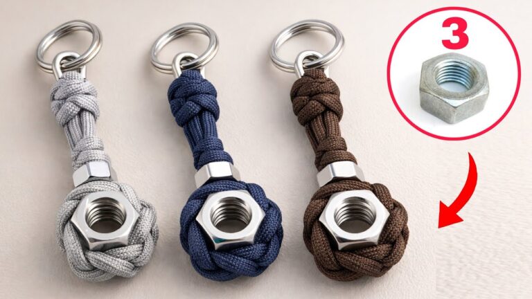 5 étapes pour créer un porte-clés luxueux en corde et écrou : DIY tendance à découvrir!