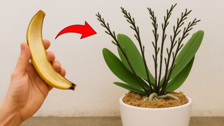 Faites pousser 3 fois plus de racines d&rsquo;orchidée avec une simple astuce à la banane !