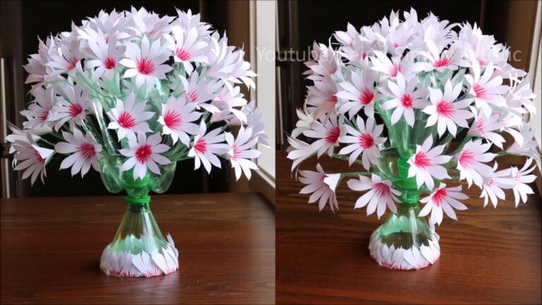 3 idées créatives pour des vases fleuris en bouteilles plastiques recyclées !