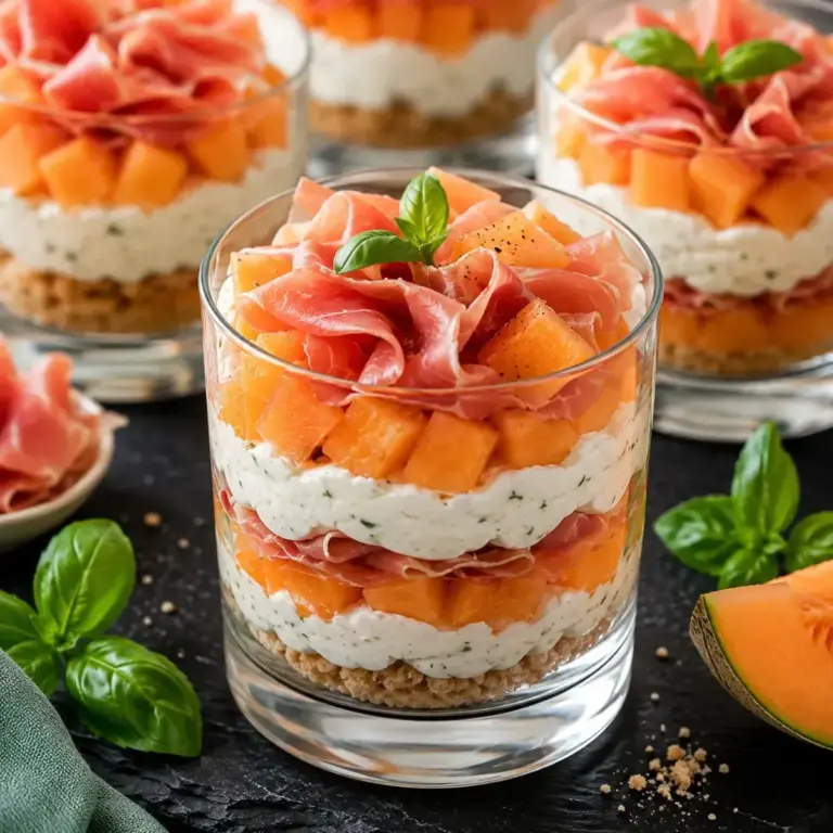 Verrines de Melon, Jambon Cru et Fromage Frais : la recette estivale idéale