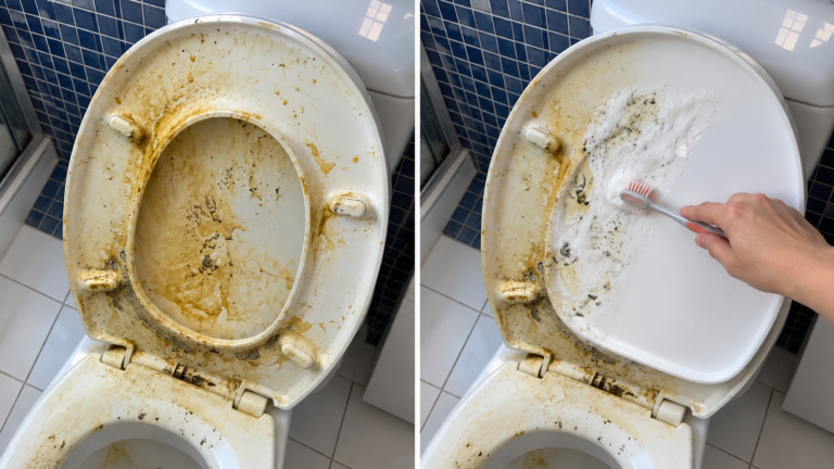 Une salle de bains plus nette commence par ces traces dans les WC