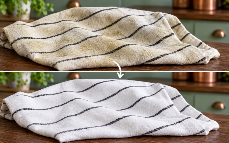 Vos torchons ont perdu leur blancheur ? Voici une autre routine